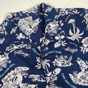 Disneyland resort‎ Disney Trader Micks surf  gear Hawaiian island men's shirt XL